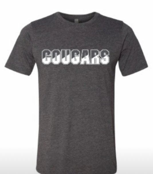 Adult Grey & White Cougars T-shirt
