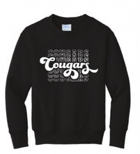 Load image into Gallery viewer, Youth &amp; Adult Swirly Cougars Sweatshirt
