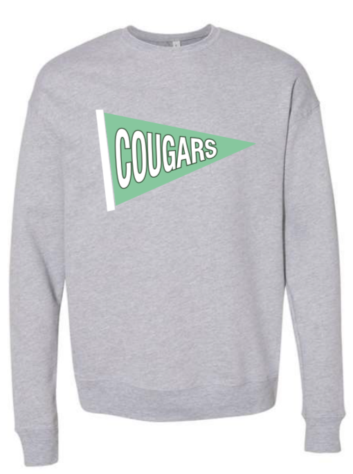 YOUTH & ADULT COUGARS PENNANT SWEATSHIRT